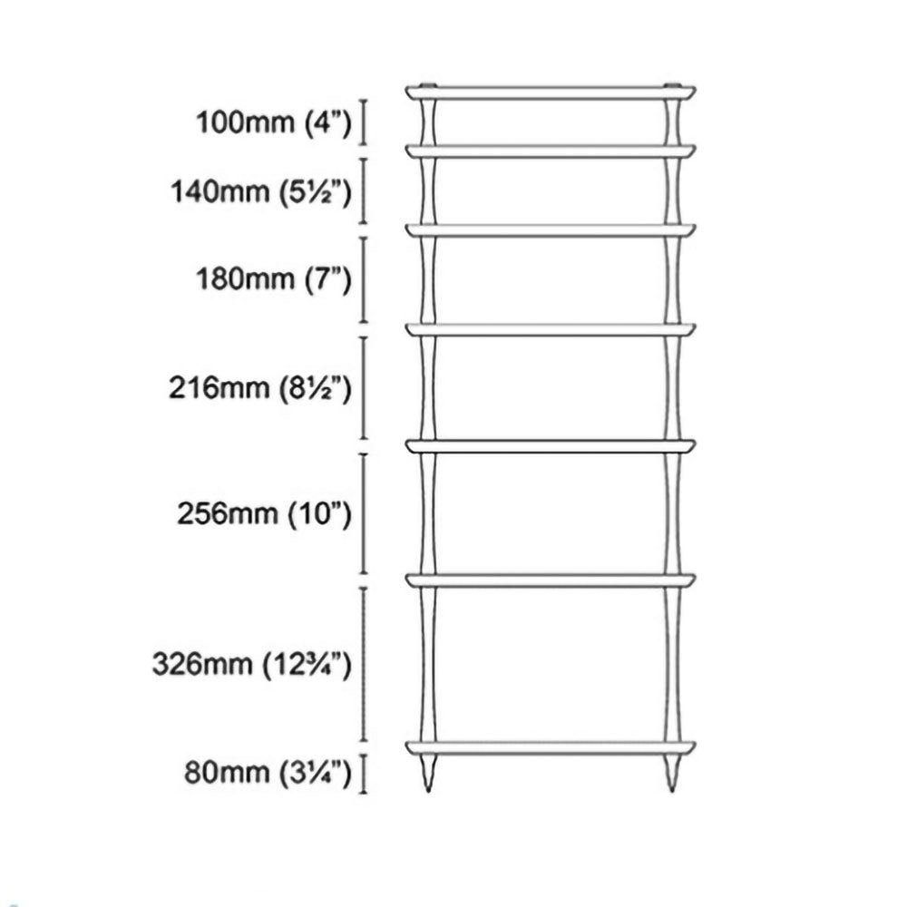 Quadraspire SV32mm Rack Columns - Silver (Set of 4)