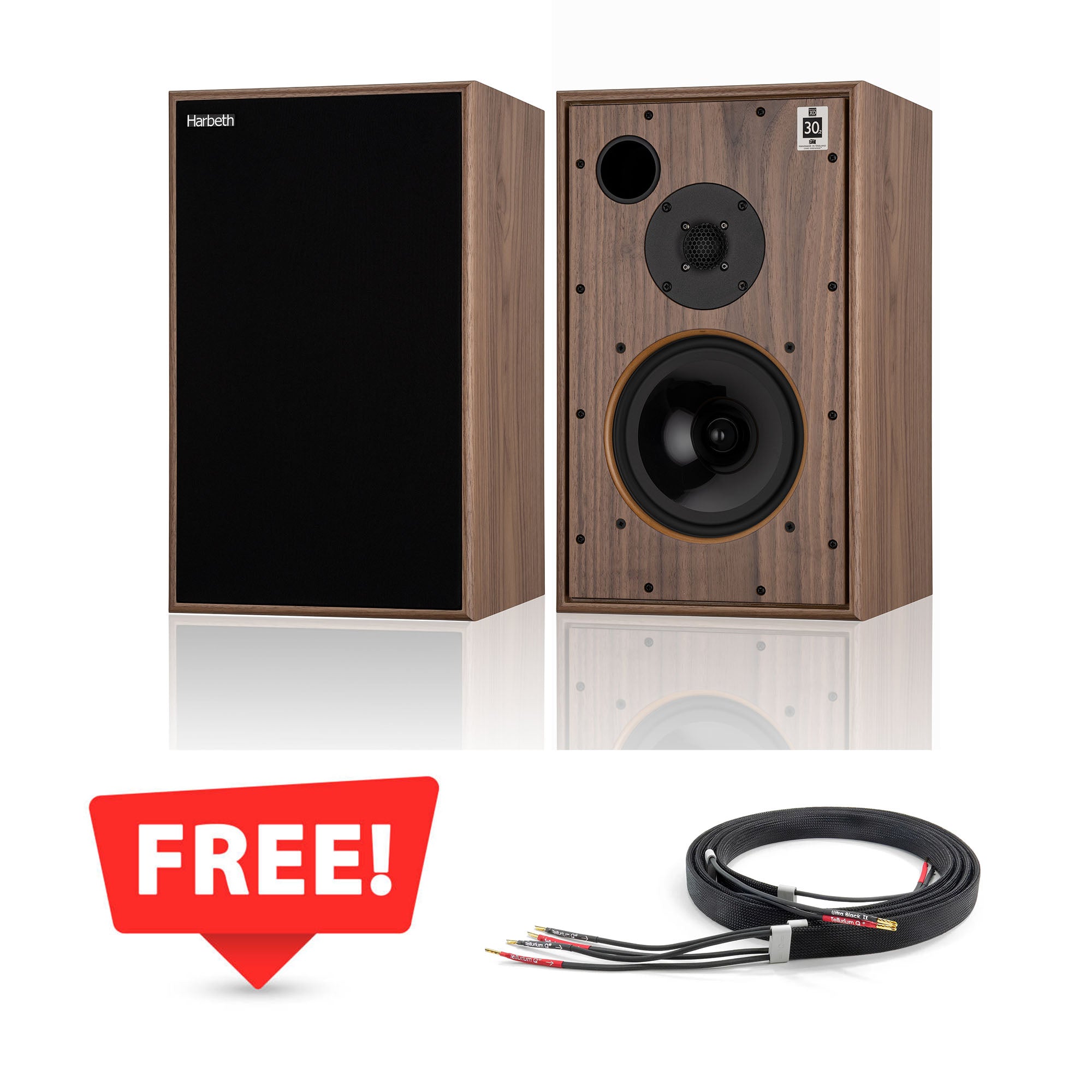 Harbeth M30.2 XD 2-way Vented Loudspeaker - Walnut (pair)