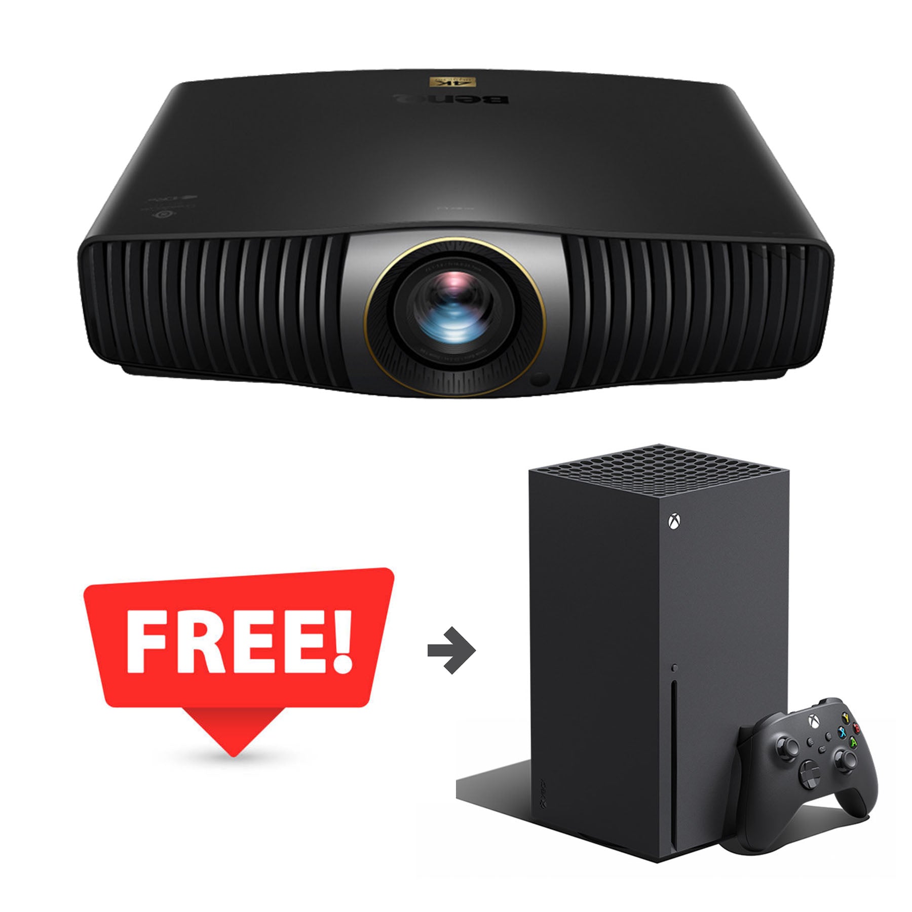 BenQ W5800 4k Laser Home Cinema Projector [FREE Xbox Series X Console]